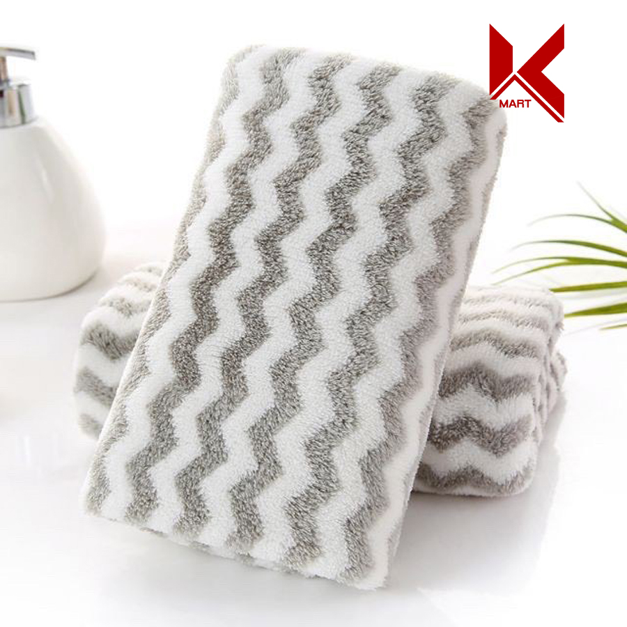 Khăn mặt lông cừu Hàn Quốc siêu mềm mịn, thấm hút tốt kích thước 30x50cm - K-Mart