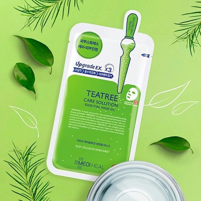 Hộp 10 Mặt Nạ Ngăn Ngừa Mụn Mediheal Teatree Healing Solution Essential Mask 25ml x10