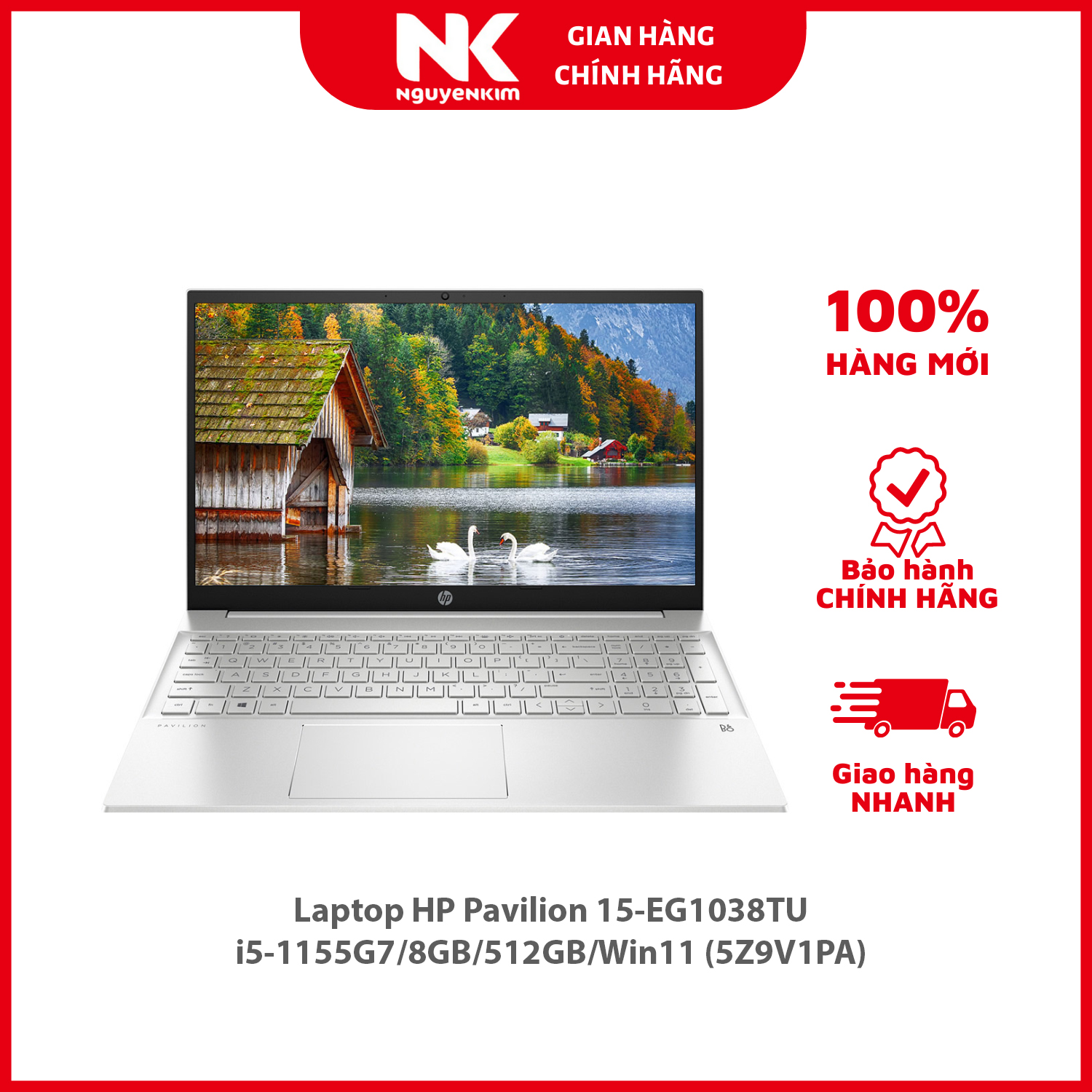 Laptop HP Pavilion 15-EG1038TU i5-1155G7/8GB/512GB/Win11 (5Z9V1PA) - Hàng chính hãng