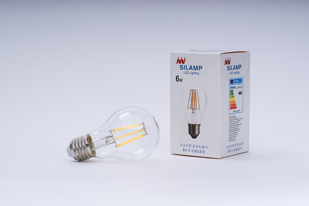 BÓNG ĐÈN LED EDISON TRÒN A60 ĐUI E27 CÔNG SUẤT 6W