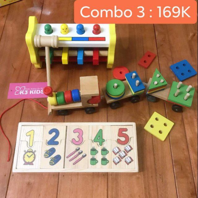 Combo đồ chơi trí tuệ cho bé từ 1-4 tuổi