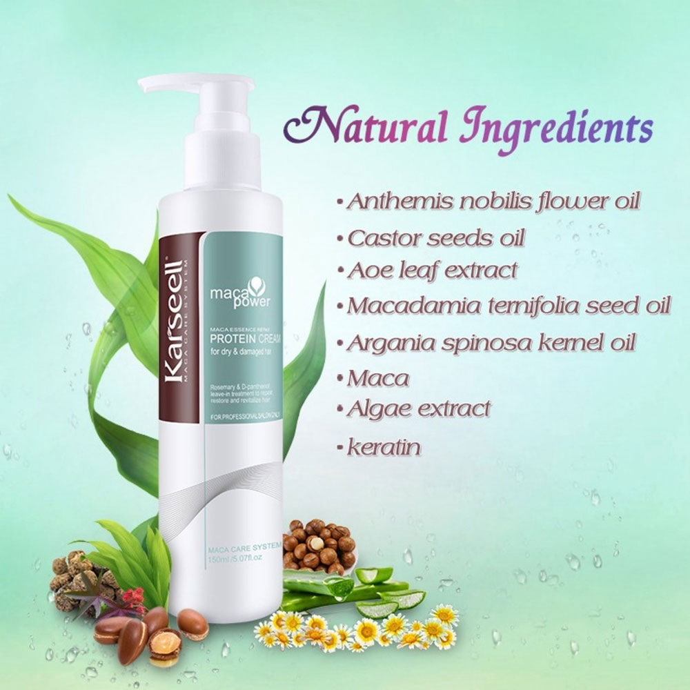 Kem Dưỡng Ẩm Xả Khô PROTEIN KARSEELL MACA 200ML Phục Hồi Chăm Sóc Tóc Hư tổn, Khô Sơ Mùi Thơm Lâu