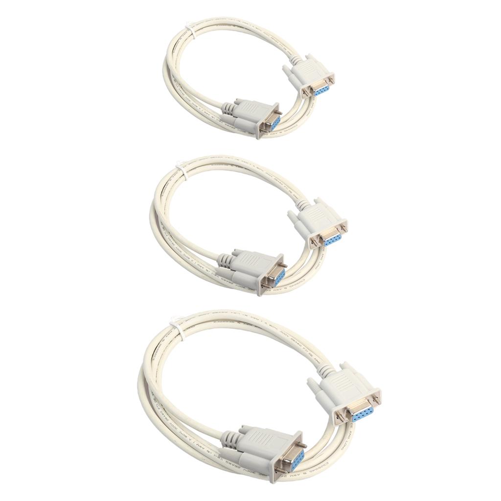 1Piece PVC DB9 Female To Female Extension Adapter Cable RS232 Serial Cable