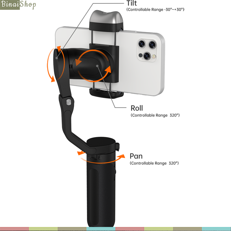 Hohem Gimbal iSteady V2 - Tay Cầm Chống Rung Tích Hợp Cảm Biến AI Theo Dõi Khuôn Mặt (AI Visual Tracking) Dành Cho Smartphone - Hàng chính hãng - Bảo hành 12 tháng