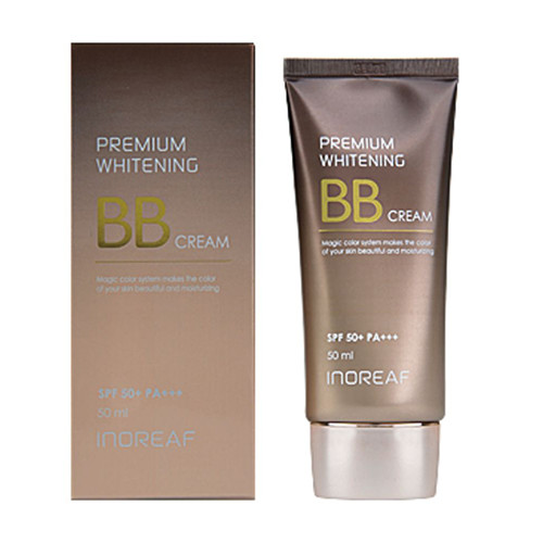 Kem nền trang điểm trắng da BEBECO Hàn Quốc INOREAF PREMIUM WHITENING BB CREAM  SPF 50 , PA +++