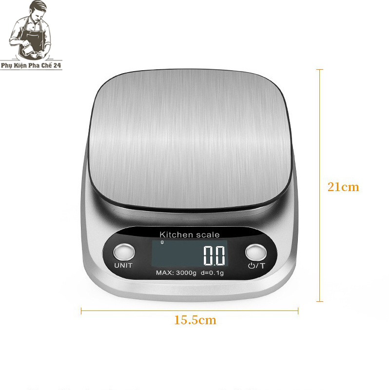 Cân Điện Tử Cao Cấp Timer Scale - Cân Pha Chế - Cân Nhà Bếp Màn Hình LCD