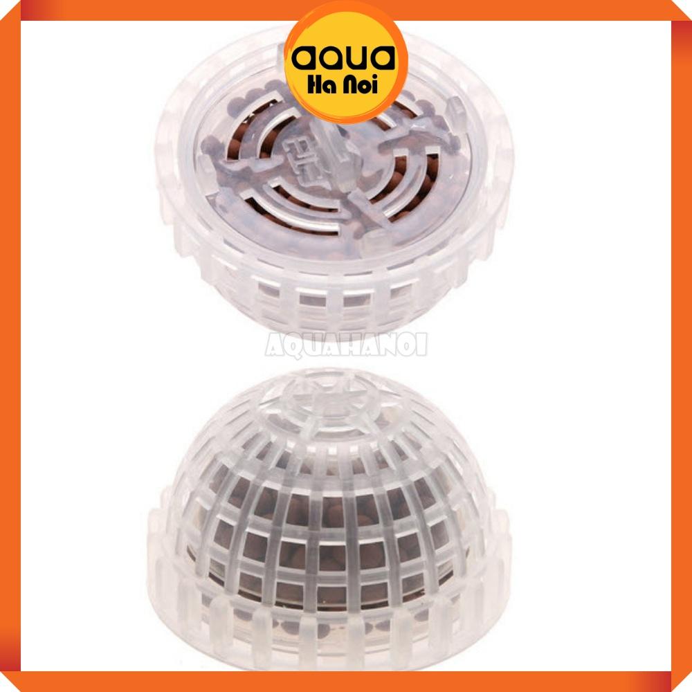 Quả cầu nhựa buộc rêu chứa khoáng beeball trang trí hồ cá tép cảnh