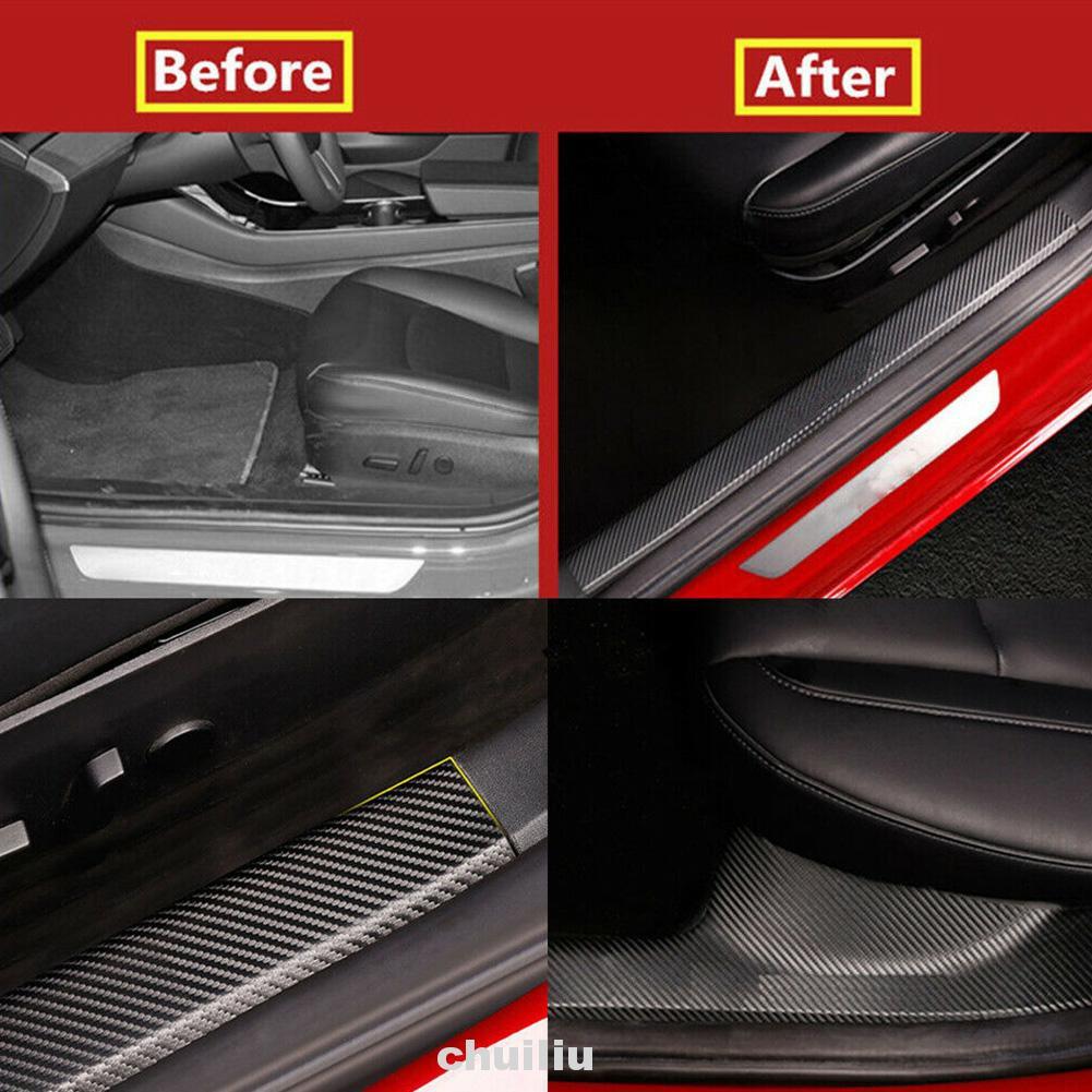 Miếng Dán Sợi Carbon Chống Trầy Cho Cửa Xe Hơi Tesla