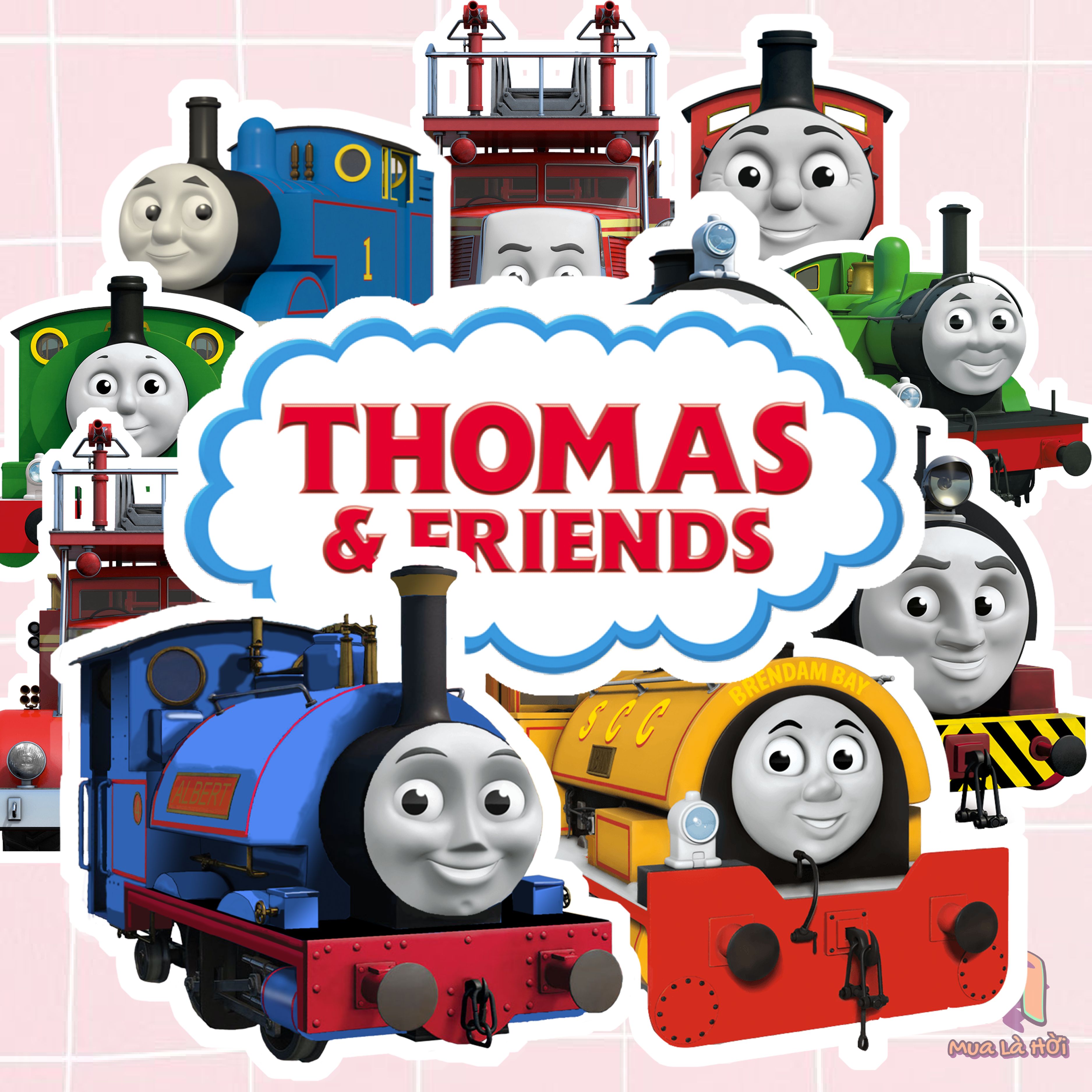 Miếng dán Stickers chủ đề Thomas & Friends