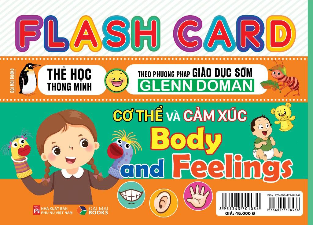 Sách - Flash Card - Thẻ Học Thông Minh Theo Phương Pháp Giáo Dục Sớm Glenn Doman - Cơ Thể Và Cảm Xúc - Body And Feelings