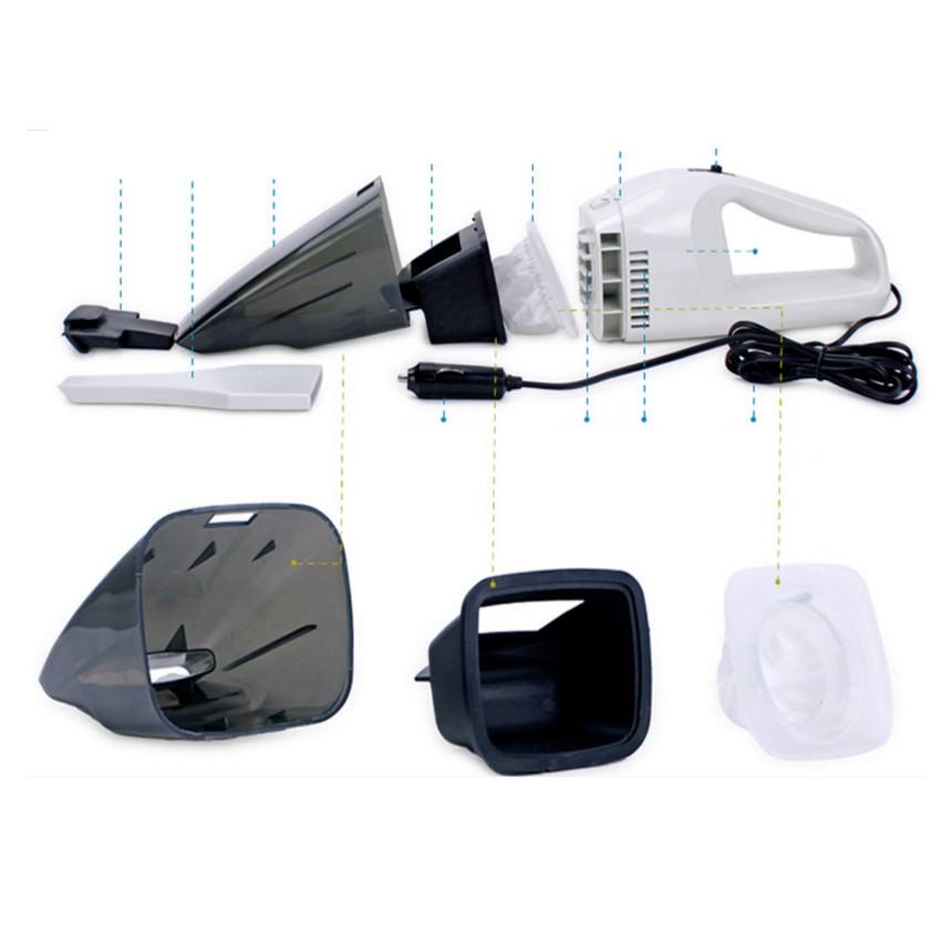 Máy hút bụi xe ô tô cầm tay Vacuum 12v tặng bộ 4 miếng dán chống xước tay cửa xe ô tô