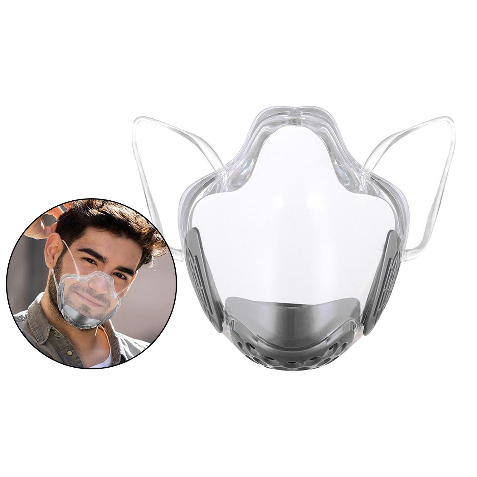 3Pcs Clear Face Mask Anti Fog Balaclava Face Cover Visible Expression