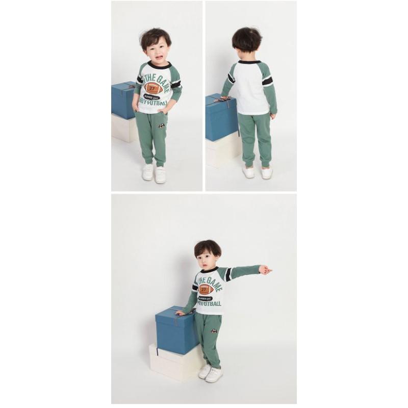 Quần thun bé trai Kotokids quần dài thêu hình ô tô chất cotton hàng xuất Âu Mỹ