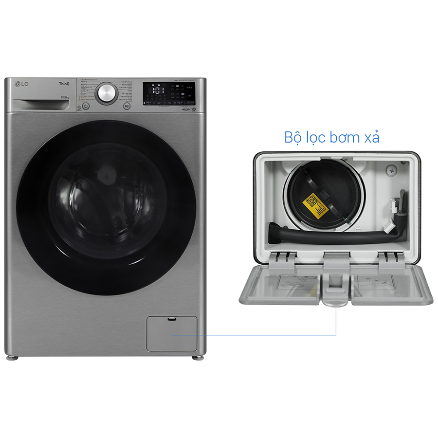 Máy giặt sấy LG Inverter 10 kg FV1410D4P - Chỉ giao Hà Nội