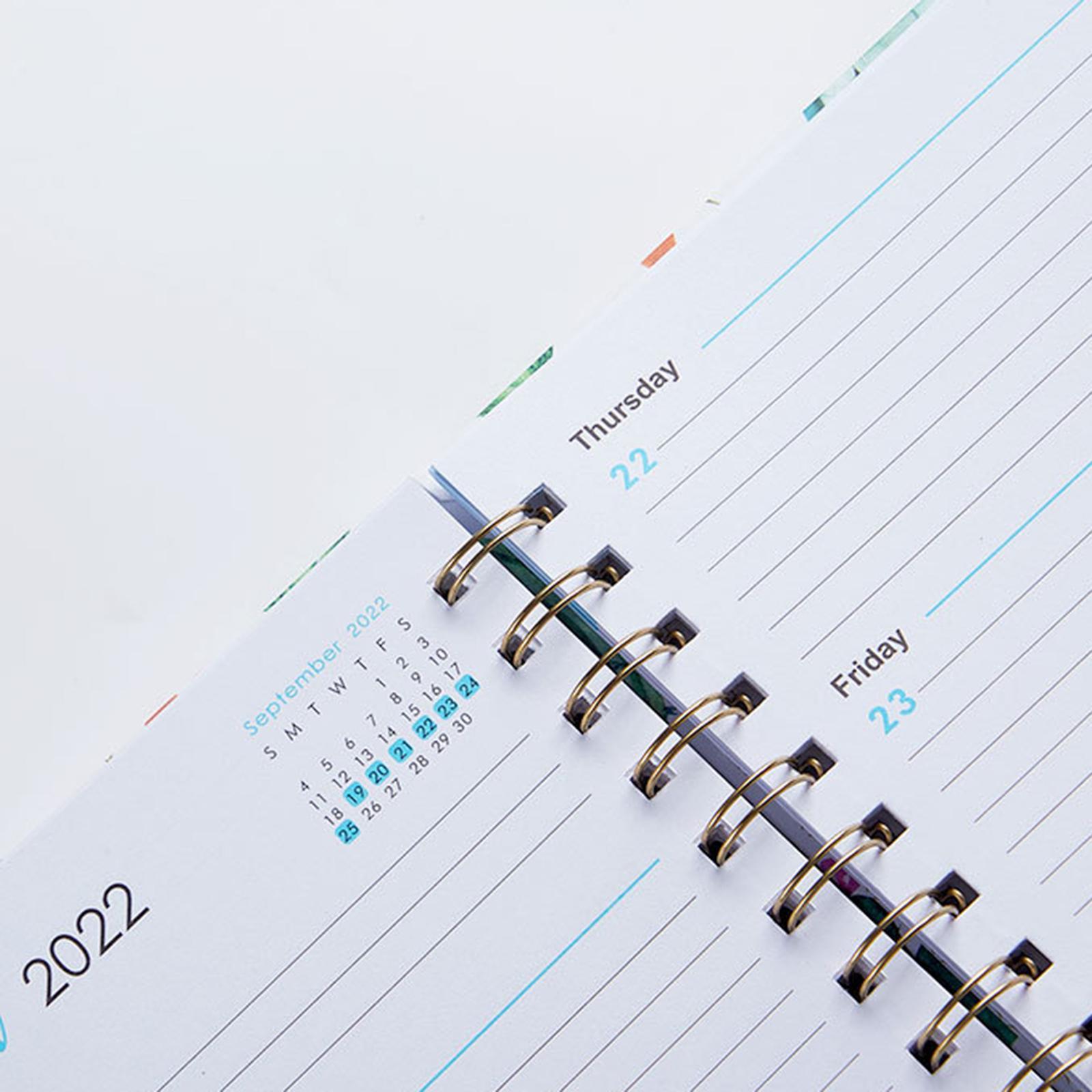 2022 Agenda Spiral Organizer Notebook Daily Monthly Yearly Agenda Diary for School Stationry