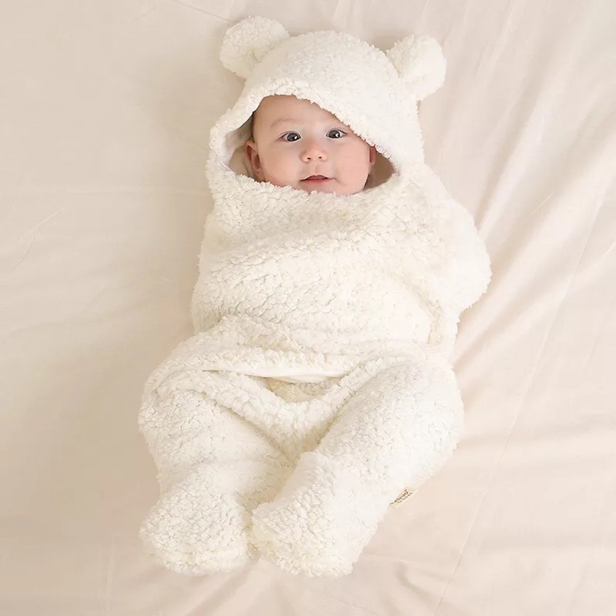 Chăn quần lông cừu ủ kén Baby Blanket hình thú cao cấp cho bé yêu (Giao màu)ngẫu nhiên