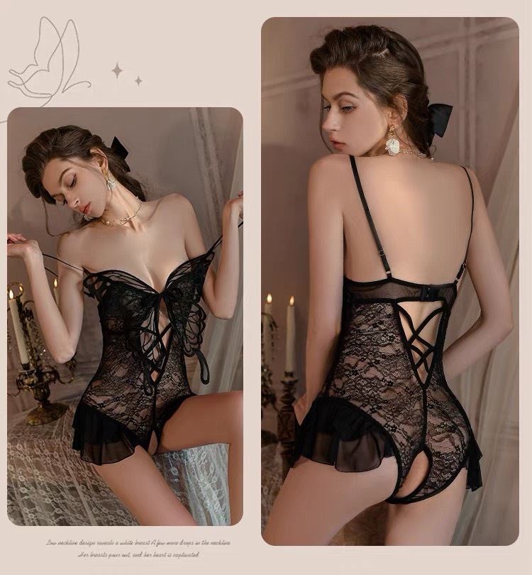 Bộ Bodysuit Ren Hồ Điệp
