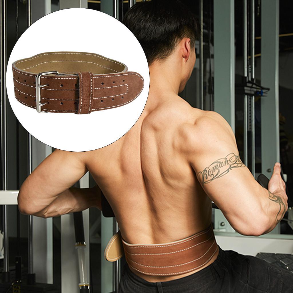 Weight Lifting Belt Training Gym Fitness Bodybuilding Back Support M Black