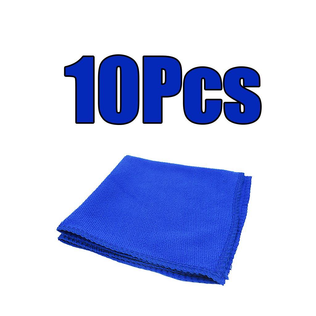 10xBlue Car Cleaning Towel Microfiber Auto Detailing Towel Scratch Free