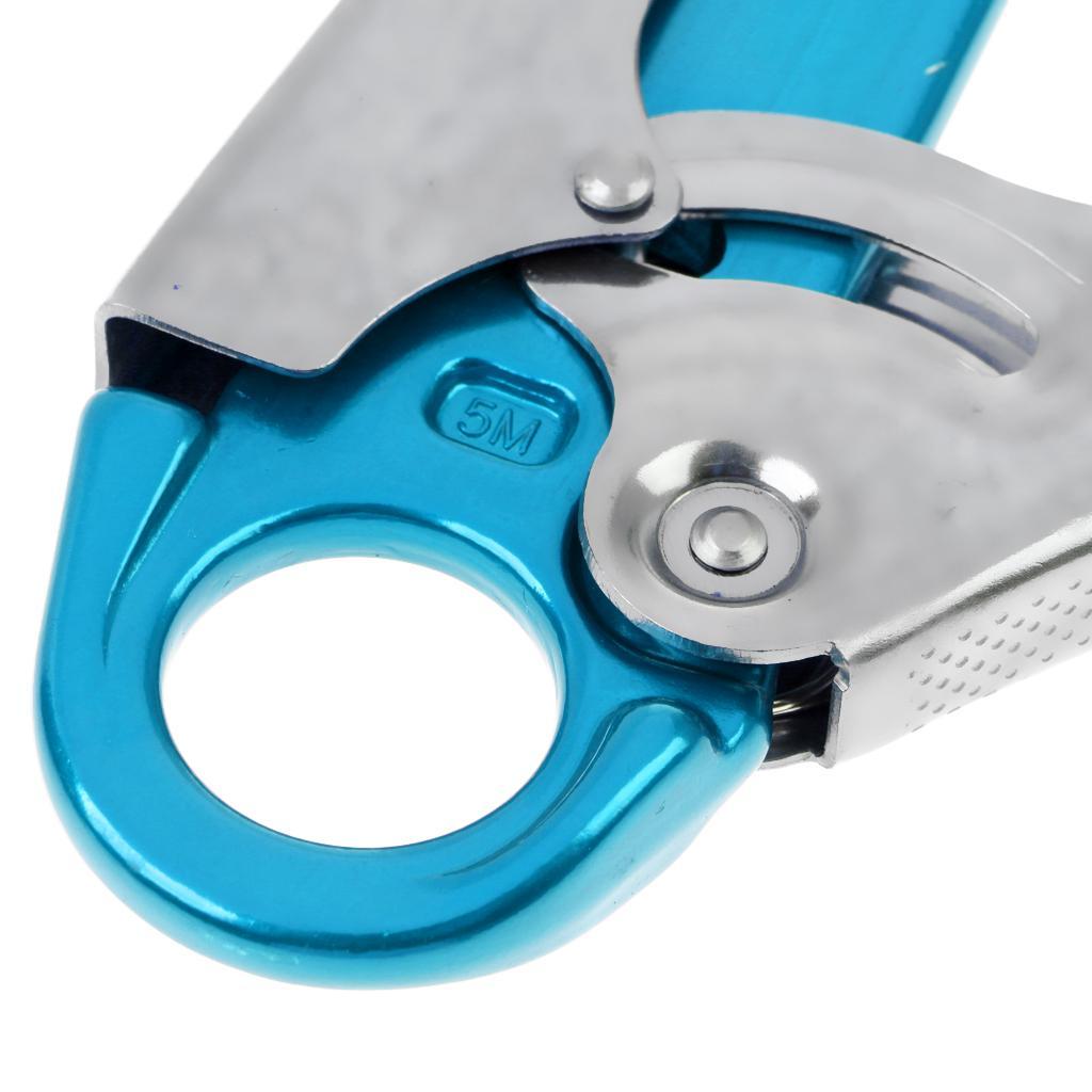 2 Pieces 25KN Safety Fall Protection Spring Snap Hook Rock Climbing Rappelling Rescue Gear Carabiner
