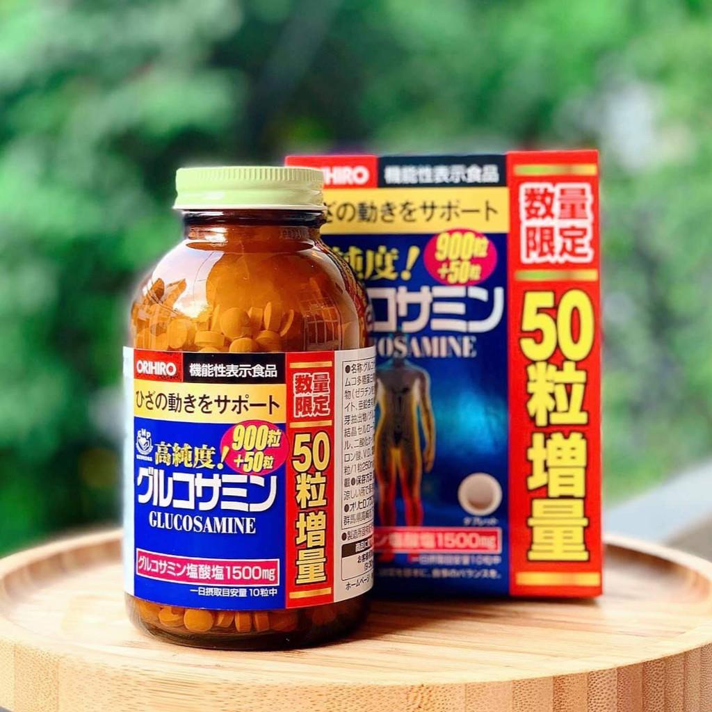 Thực phẩm chức năng viên uống bổ khớp, hỗ trợ trị đau nhức xương khớp Glucosamine Orihiro 1500mg Nhật Bản 950 viên <MẪU MỚI-TẶNG THÊM VIÊN>