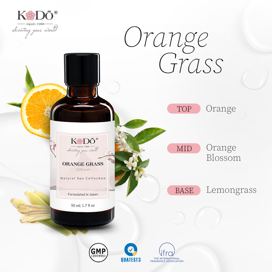 KODO - Orange Grass - Tinh Dầu Nước Hoa Thơm Phòng Nguyên Chất - Natural Spa - 10/50/110ml/500ml