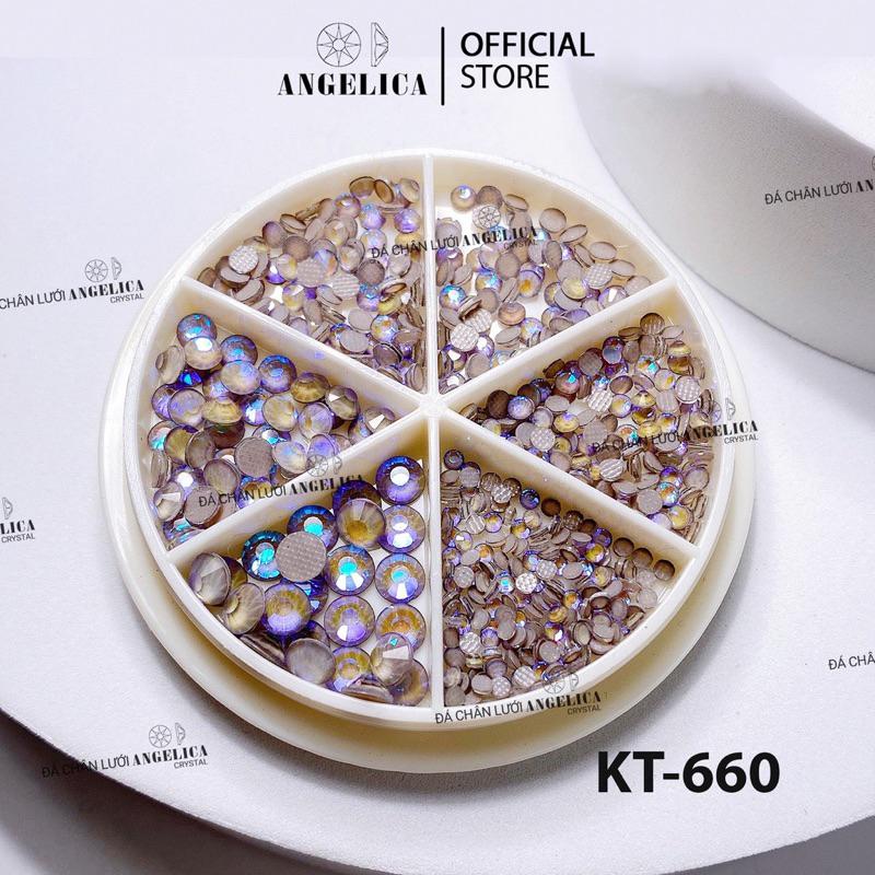 Khay Tròn Đá Chân Lưới Nail 12 Khía Đủ Màu Trang Trí Móng