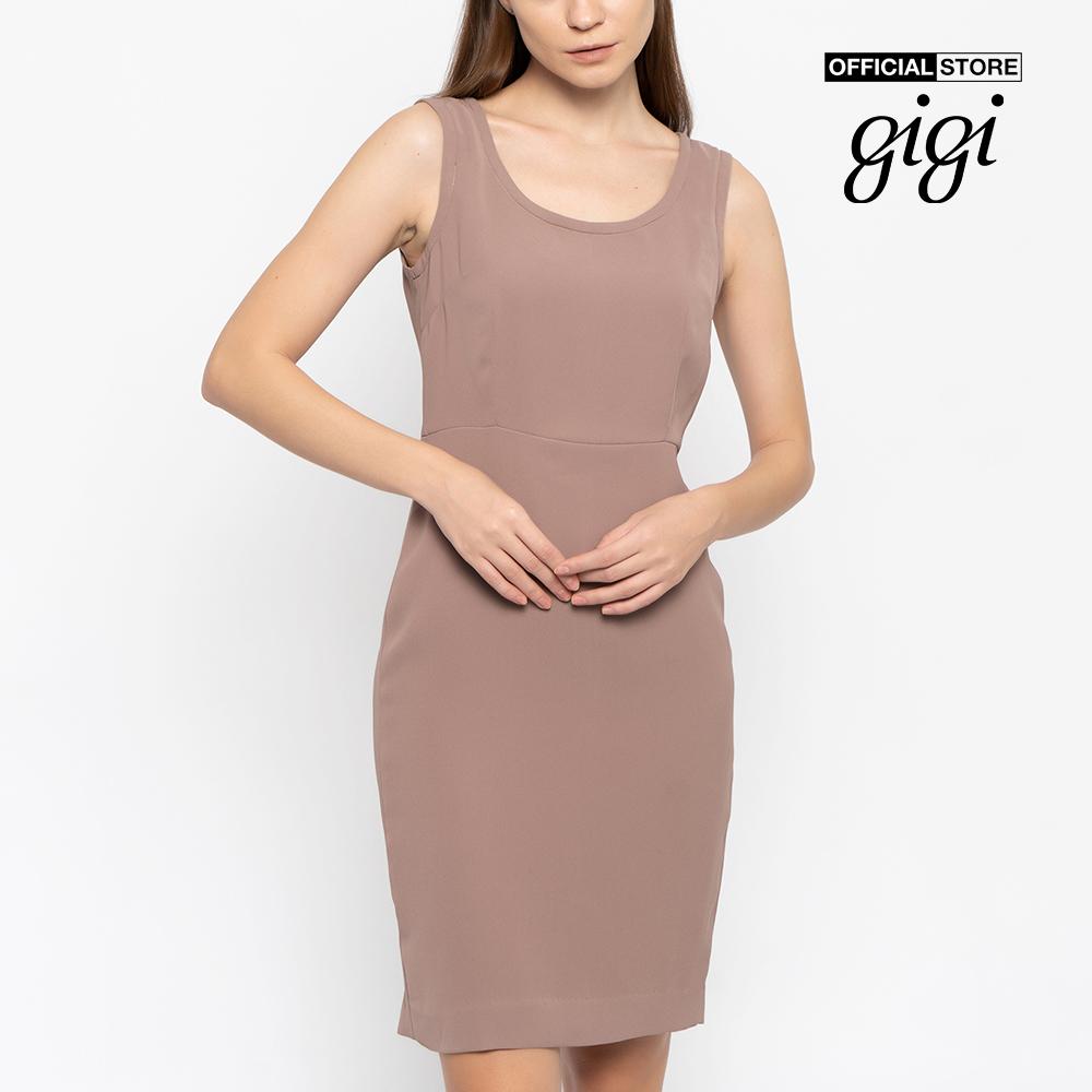 GIGI - Đầm body sát nách cổ tròn hiện đại G2102D211146