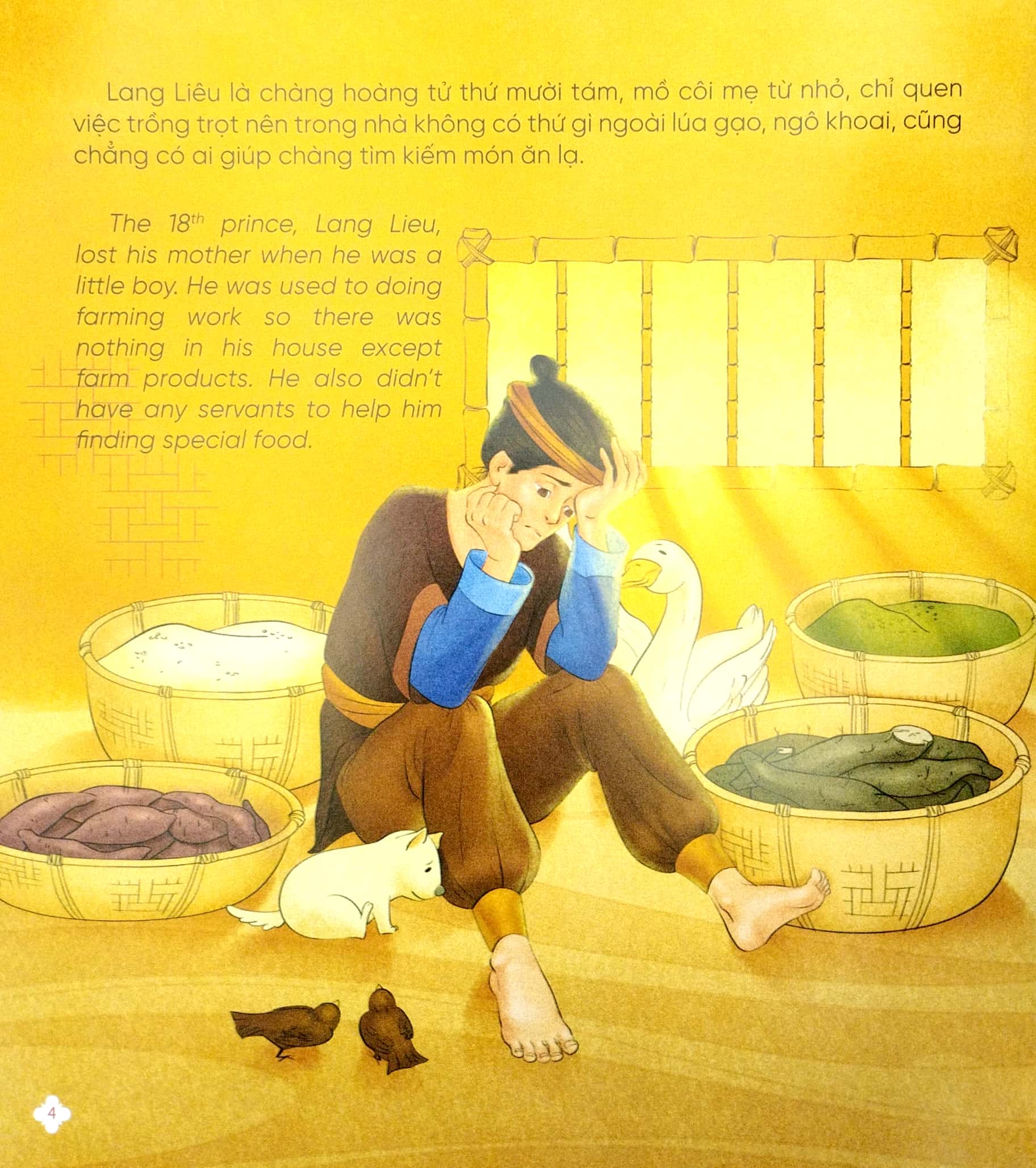 Truyện Cổ Tích Việt Nam Chọn Lọc Song Ngữ Việt-Anh - Xưa Ơi Là Xưa: Sọ Dừa - Bánh Chưng Bánh Giầy - Cậu Bé Tích Chu_LL