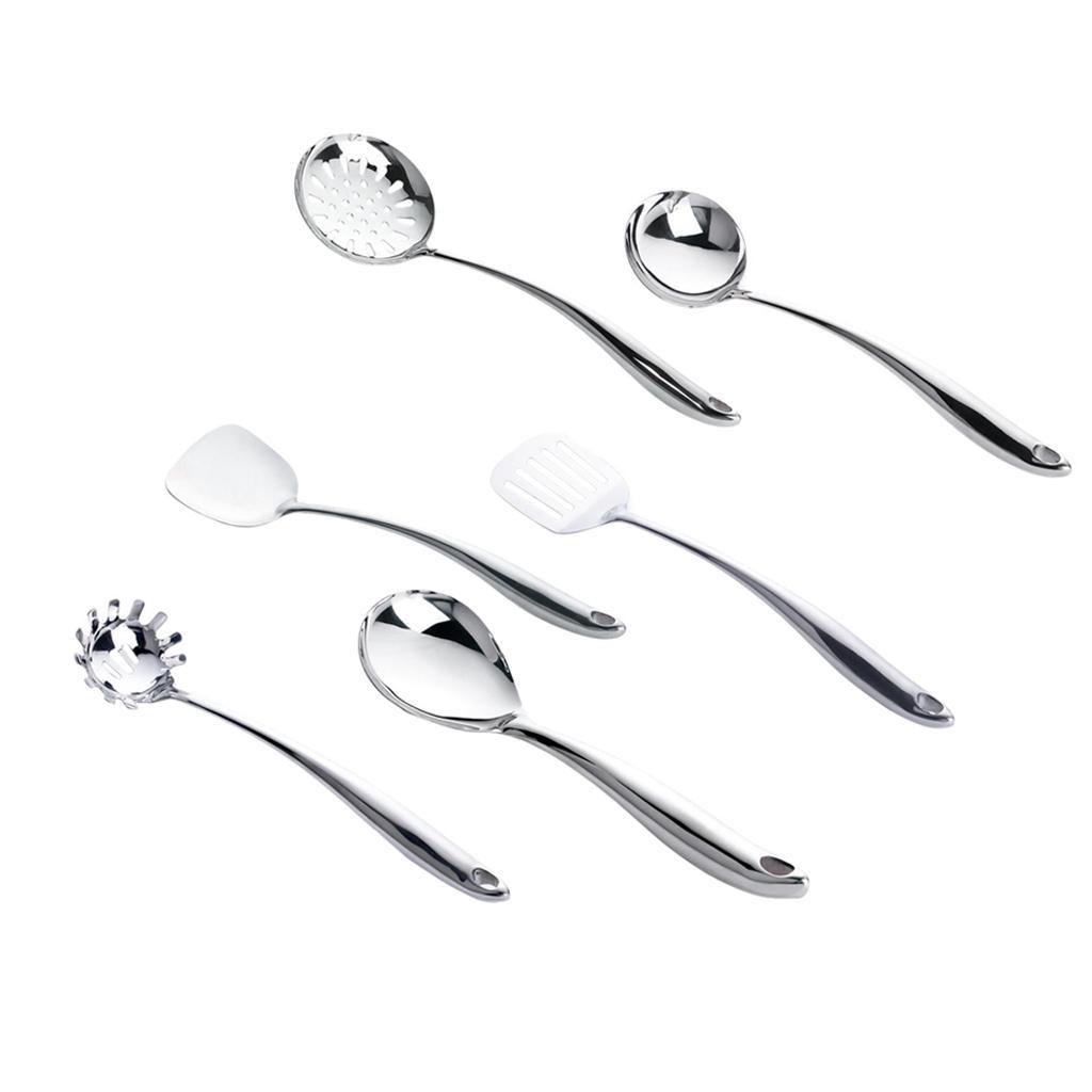 Stainless Steel Kitchen Cooking Utensils Spoons Ladle Skimme Colander