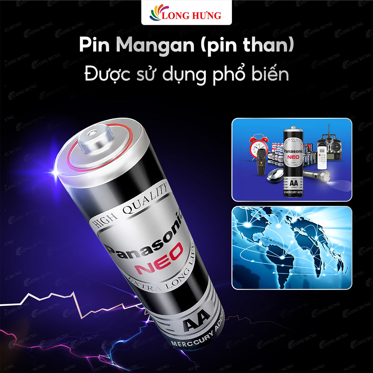 Hộp Pin than đen Panasonic AA R6NT/4SB (40 viên) - Hàng chính hãng