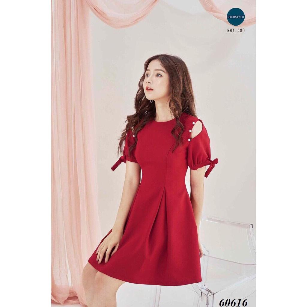 Váy xòe rớt vai - đính cườm nhẹ nhàng nữ tính cho bạn nữ /có size XXL