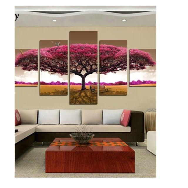 Tranh treo tường - Tranh CANVAS bộ 5 tấm