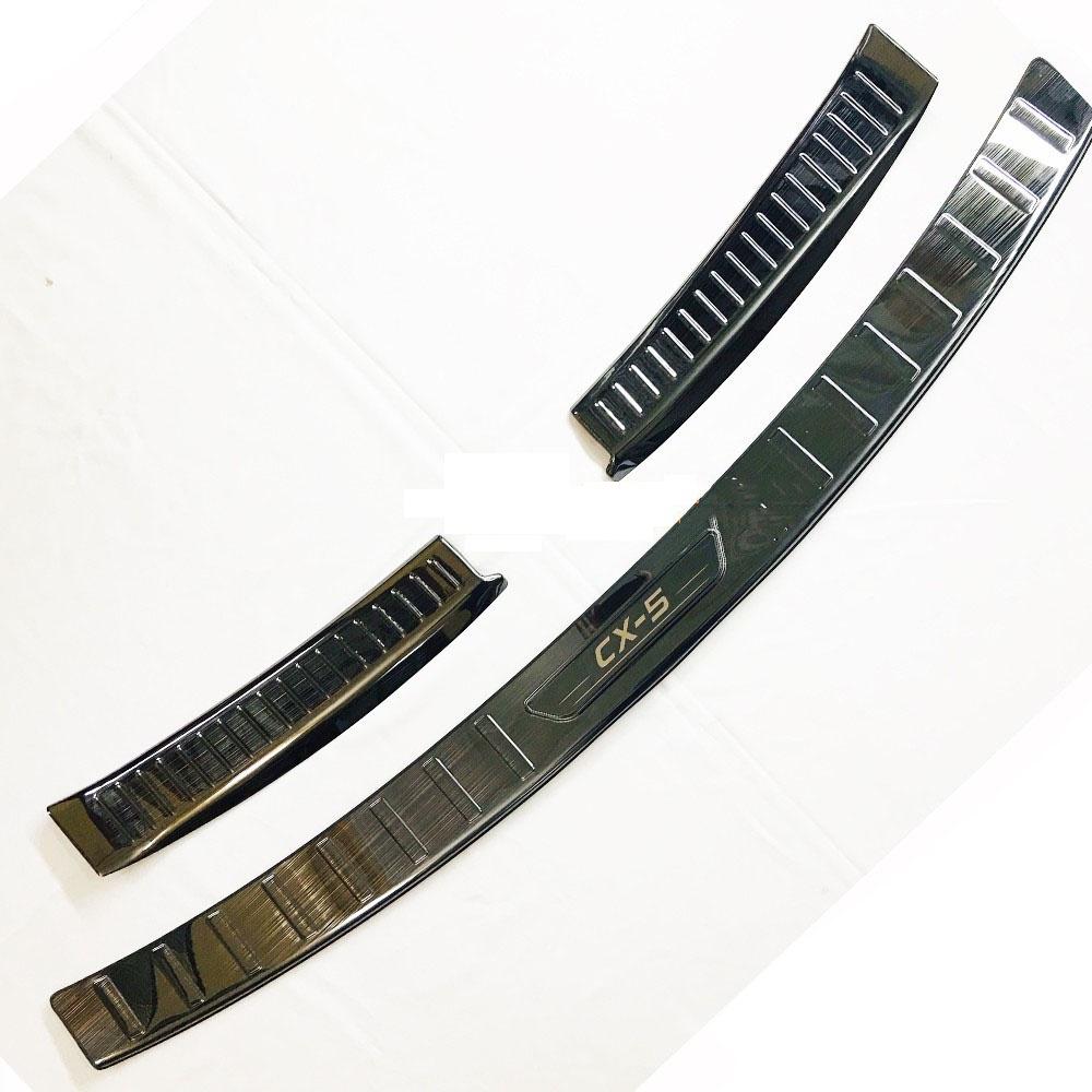 Ốp chống trầy cốp trong, ngoài xe Mazda CX5 2018-2023 - titan cao cấp sáng bóng