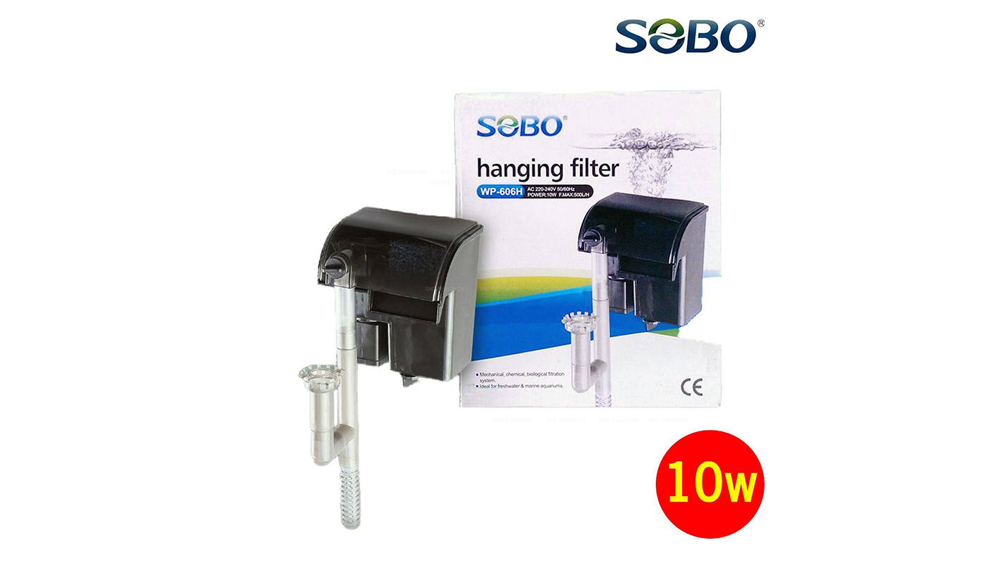 Máy lọc thác nước bể cá SOBO WP 607H 12W, 600L/H thích hợp cho hồ từ 40-60cm