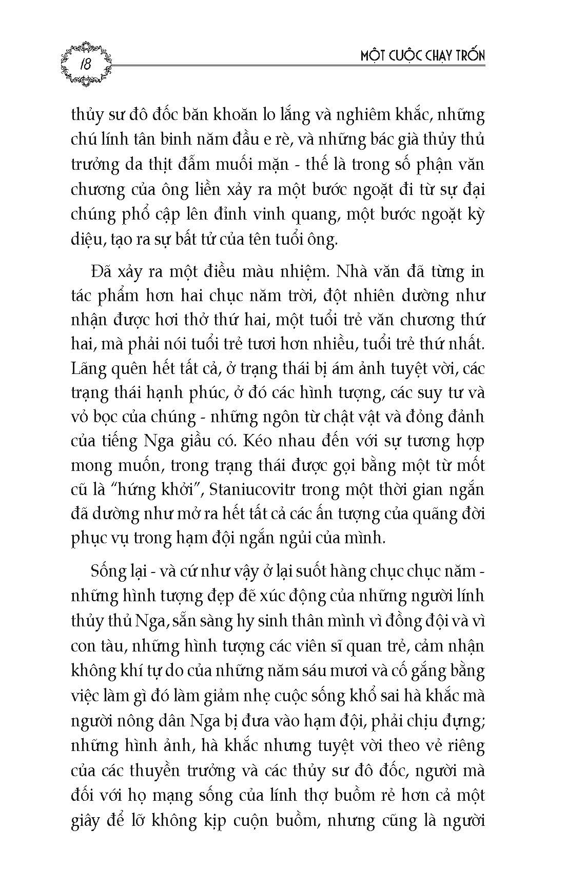 Một Cuộc Chạy Trốn - Tuyển tập truyện ngắn Nga - Tác giả Constantin Staniukovic; Thúy Toàn tuyển dịch