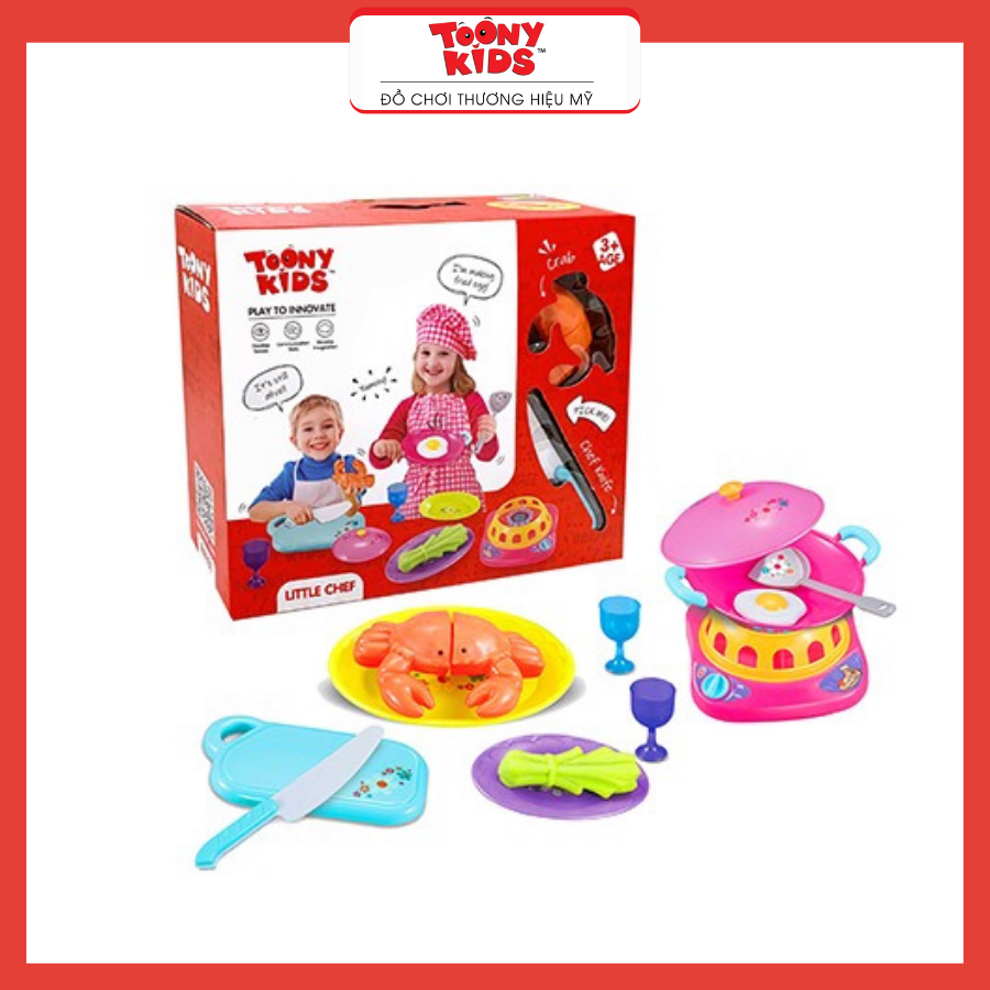 Đồ Chơi Bộ Nấu Ăn 29 TOONYKIDS - Đồ Chơi Nhà Bếp Cho Bé - Little Chef TN131