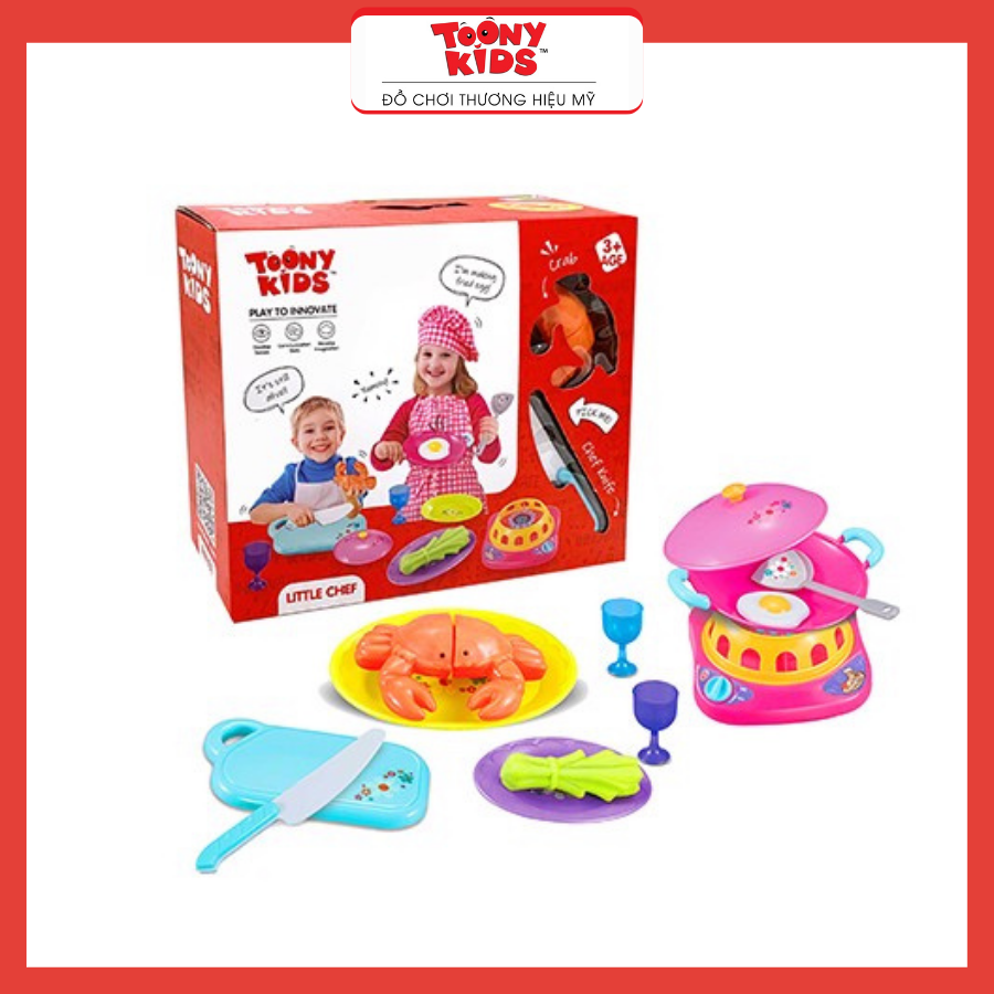 Đồ Chơi Bộ Nấu Ăn 29 TOONYKIDS - Đồ Chơi Nhà Bếp Cho Bé - Little Chef TN131