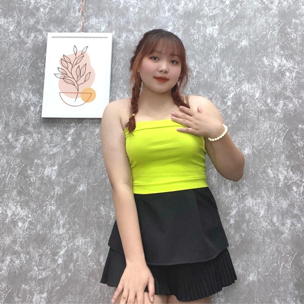 Áo ống bigsize nữ cotton sexy không cúp ngực, Áo quây croptop co giãn mạnh thấm hút mồ hôi từ 58kg-95kg A50 - Màu Hồng