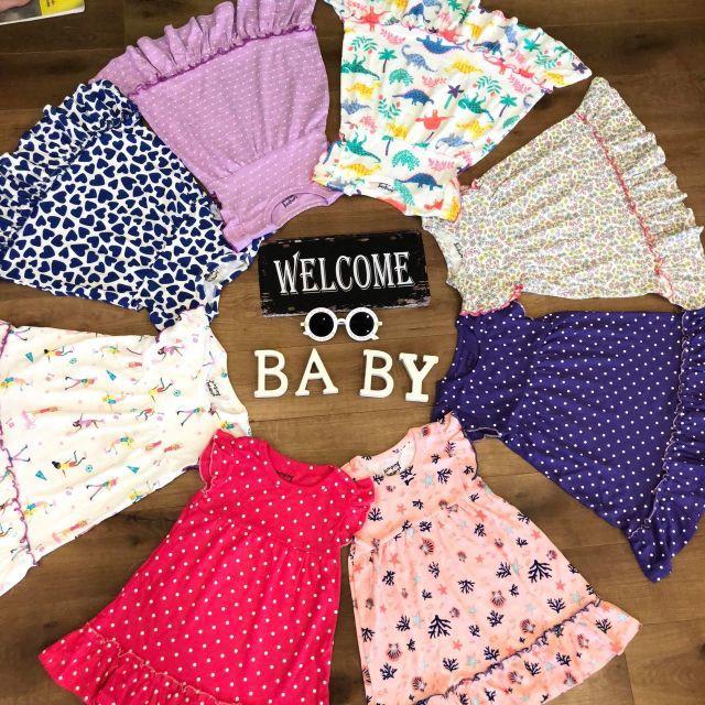 Váy Place thun cotton borip cực đẹp cho bé gái - Đầm váy bé gái