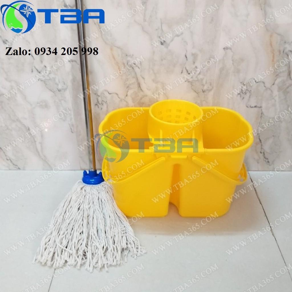 Xô vắt mop lau nhà 2 ngăn nhập khẩu cao cấp