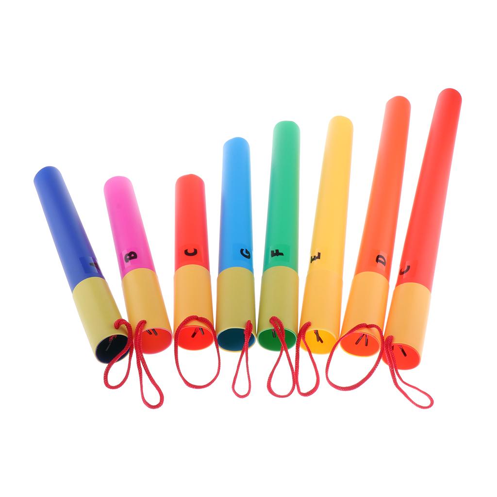 Diatonic Scale Set Of 8 Tuned Percussion Tubes For Orff Music Teaching Toy