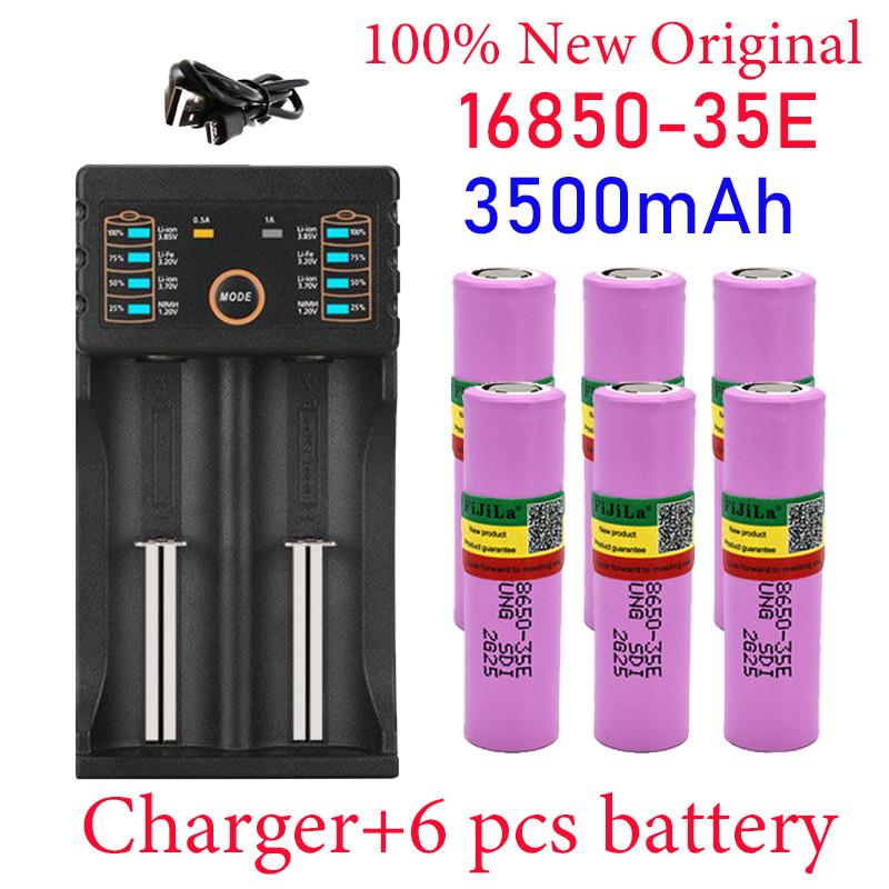 2022 Mới Chính Hãng INR18650 35E 3.7V 3500MAh 20A Xả 18650 Pin Li-ion Pin Sạc 3.7V + Bộ Sạc Điện Áp Danh Định: 3.7V