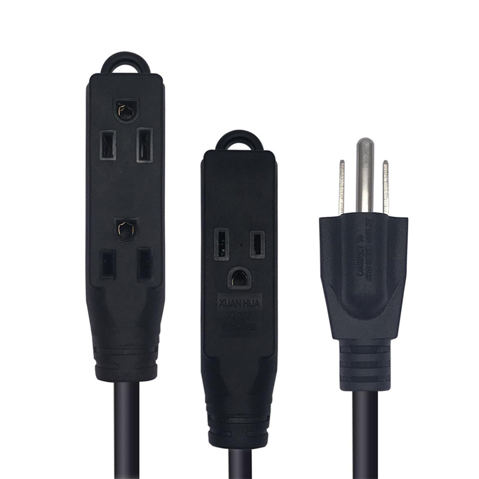 US Power Extension Cord Cable 5-15P to 5-15R Universal Multifunctional