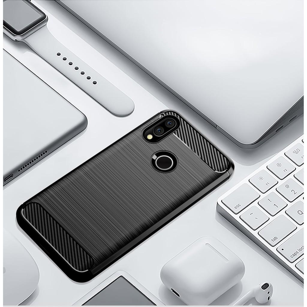 Ốp lưng cho Xiaomi Redmi 7 dẻo Carbon phay xước chống sốc chống vân tay