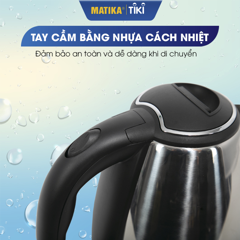 Ấm Siêu Tốc MATIKA Inox 1.5L MTK-15 - Hàng chính hãng