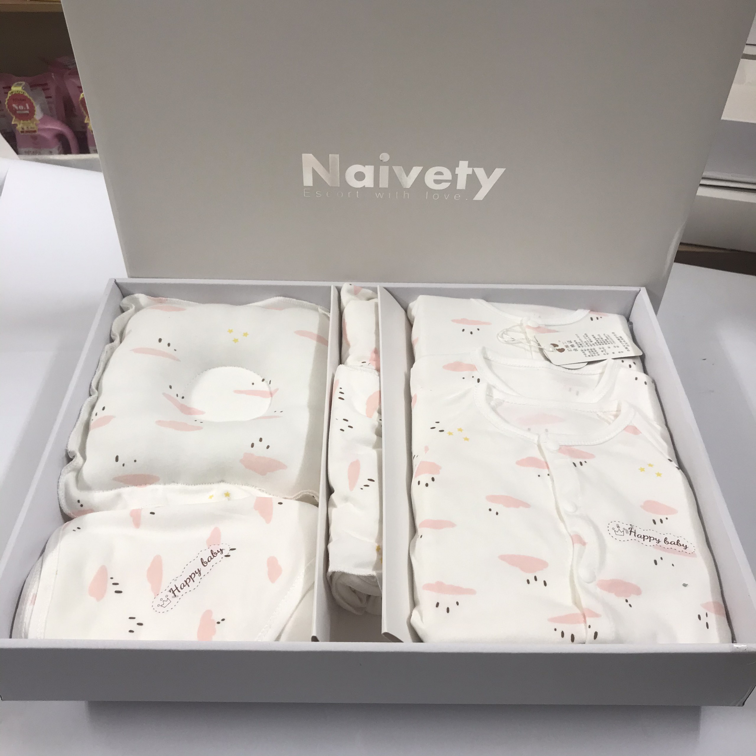 Set đồ sơ sinh quà tặng cho bé gái 21 chi tiết coton có hộp sang chảnh