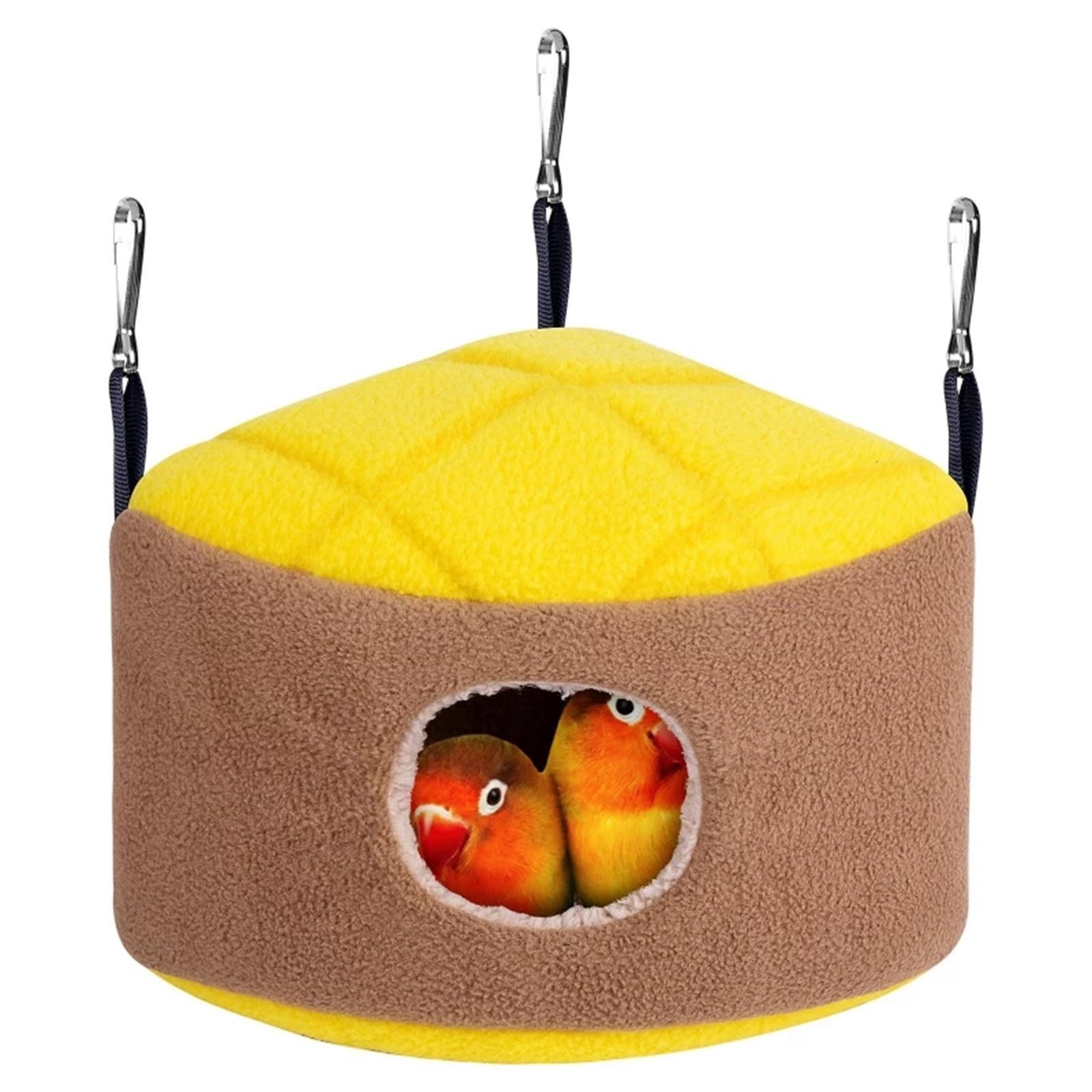 Sugar Glider Hammock Hanging Bed Fleece Soft Winter Warm Triangle Nest House for Rat, Parrot, Ferret, Hamster and Other Small Pet