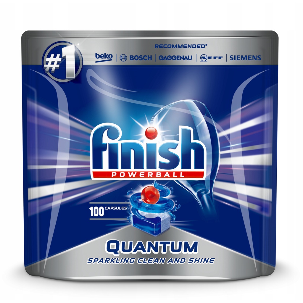 Combo 2 túi viên rửa bát Finish Quantum Max 100 viên (100*2=200 viên)