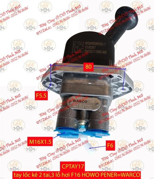 Tay lốc kê 2 tai,3 lỗ hơi F16 HOWO PENER=WARCO